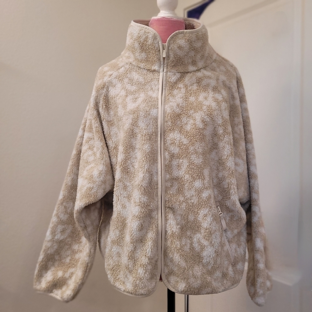 All In Motion Beige Sherpa Jacket Sz XL - Picture 3 of 12